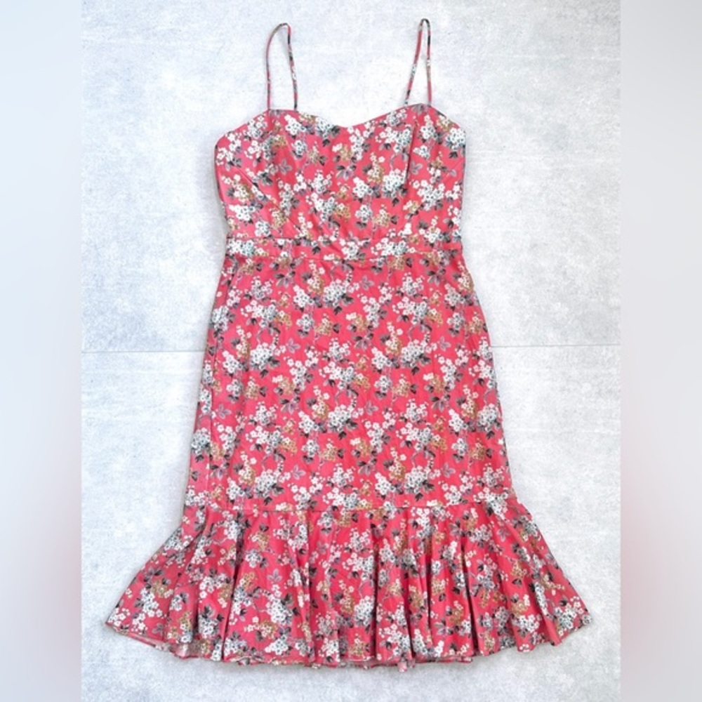 J.Crew Liberty Josephine Floral Ruffle-Hem Midi Dress | Size 8 - Picture 4 of 16